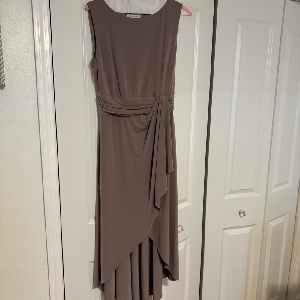 Boston Proper Brown Asymmetrical Sheath Dress